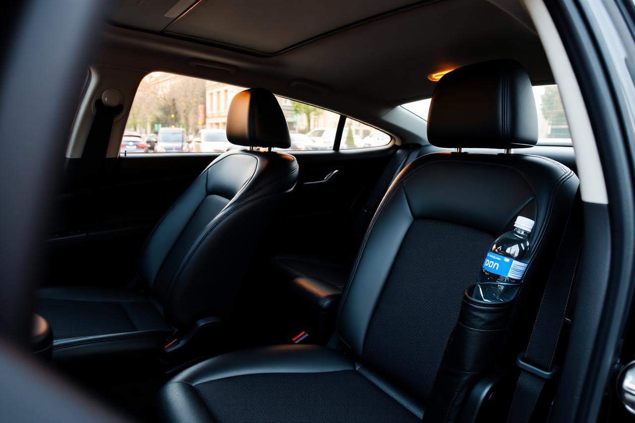 Verzorgd en comfortabel interieur van een OMM Taxi Direct voertuig
